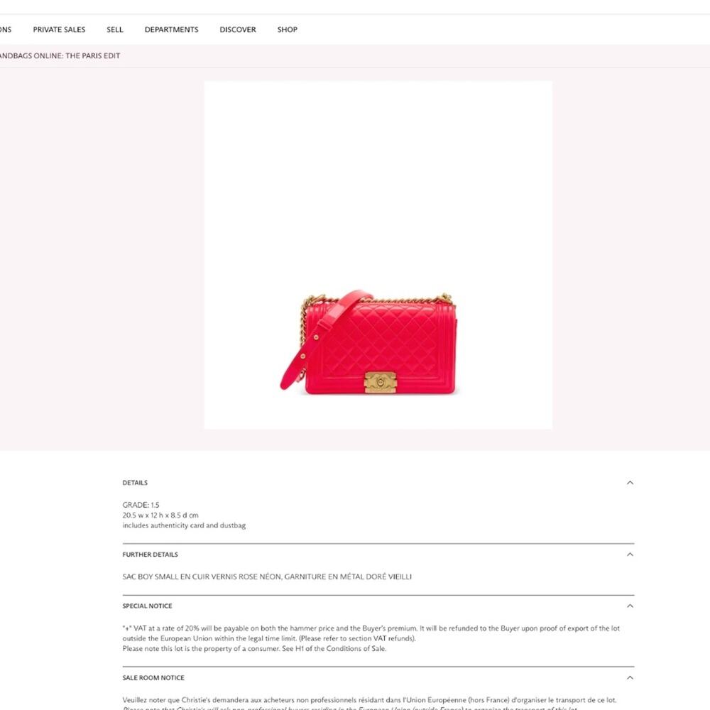 NIB Chanel Boy Bag Fuchsia Quilted Lambskin Gold Hardware Medium Flap Bag 20.5cm - Picture 7 of 7